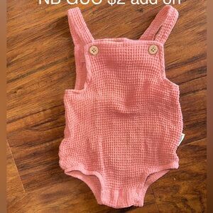 Cozy Pink Waffle Knit Baby Romper